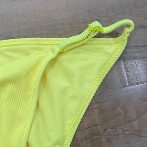 Aerie Cheeky coquine bright neon yellow adjustable tie bikini swim bottom
